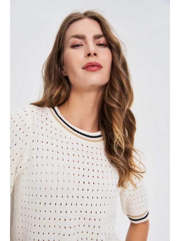 Moodo Ženski pulover Moodo – bela barva