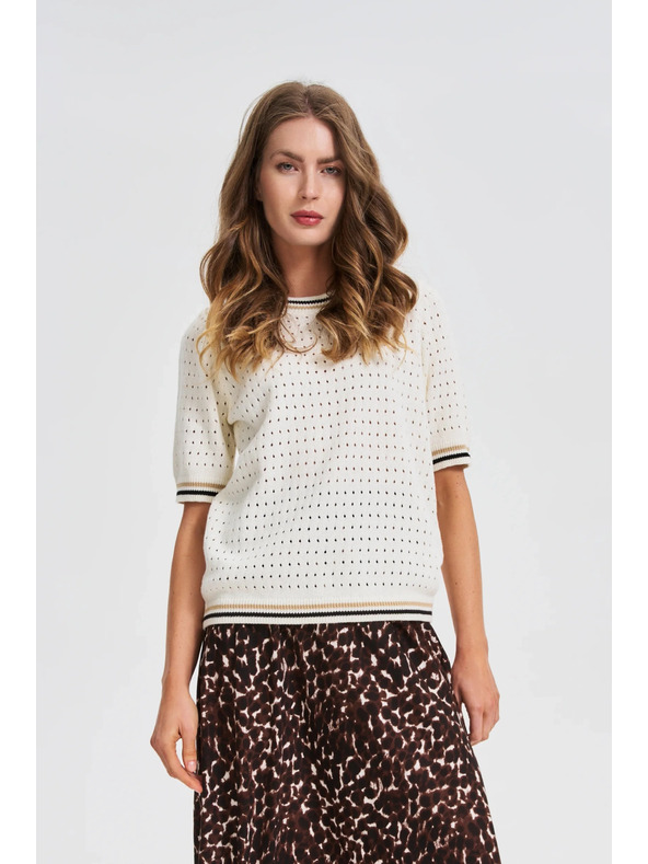 Moodo Ženski pulover Moodo – bela barva