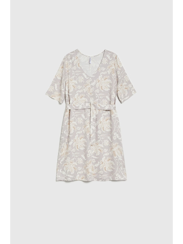 Moodo Vzorčaste ženske obleke Moodo z pasom