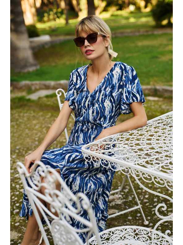 Moodo Ženska vzorčasta obleka Moodo