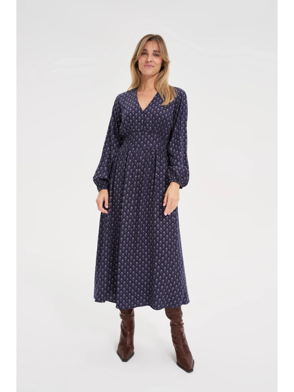 Moodo Dolge modre obleke z dolgimi rokavi Moodo