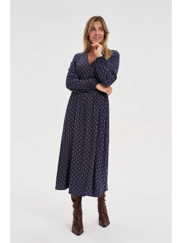 Moodo Dolge modre obleke z dolgimi rokavi Moodo