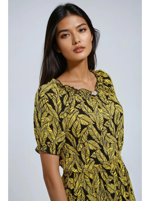 Moodo Ženske obleke Moodo - rumene