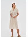 Moodo Ženske srajčne obleke Moodo - bež