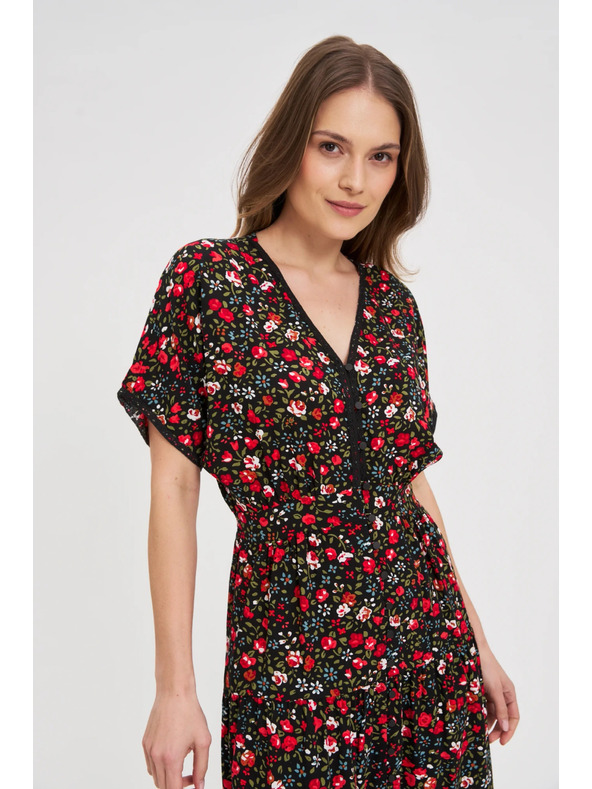 Moodo Ženske obleke Moodo rdeče-črne