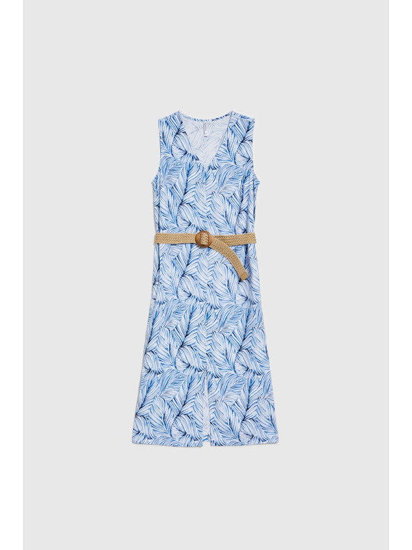 Moodo Svetlo modre obleke z pasom