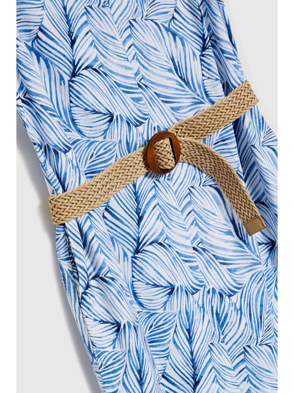 Moodo Svetlo modre obleke z pasom