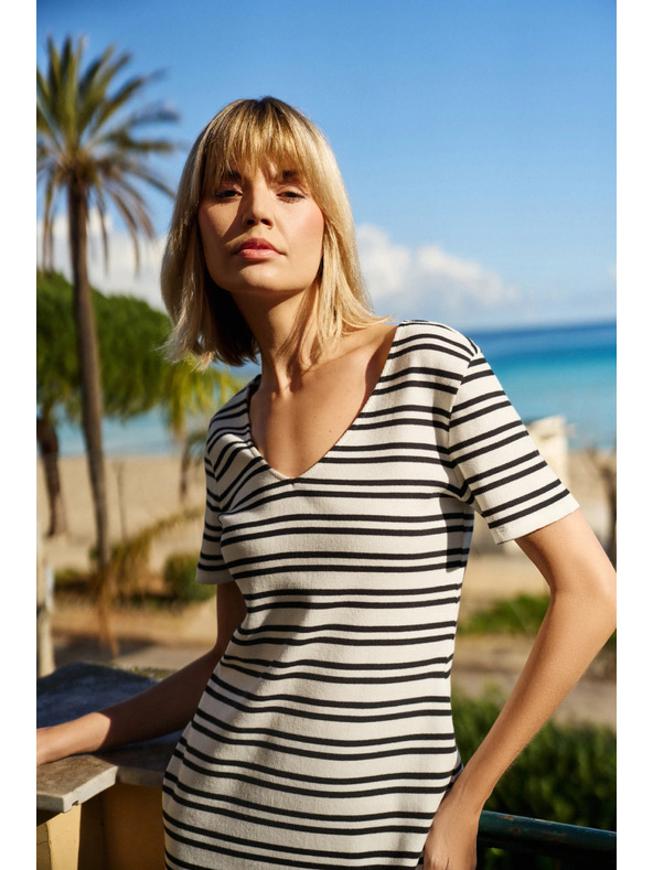 Moodo Ženska progasta obleka Moodo