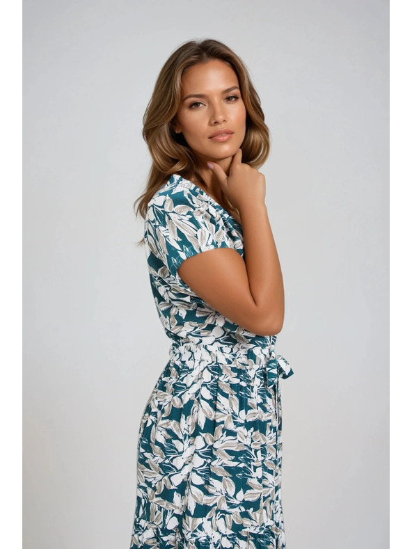 Moodo Ženska obleka z vezanjem