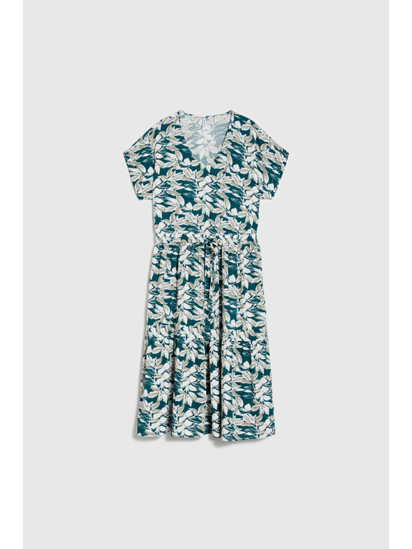 Moodo Ženska obleka z vezanjem