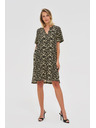 Moodo Ženska ohlapna vzorčasta obleka Moodo