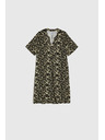 Moodo Ženska ohlapna vzorčasta obleka Moodo