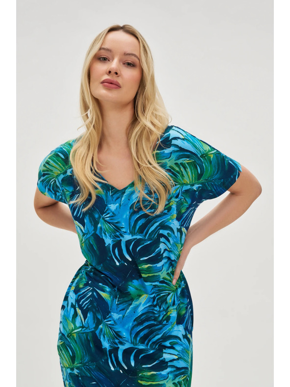 Moodo Ženska obleka Moodo - turkizna