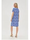 Moodo Ženska obleka Moodo modro-bela