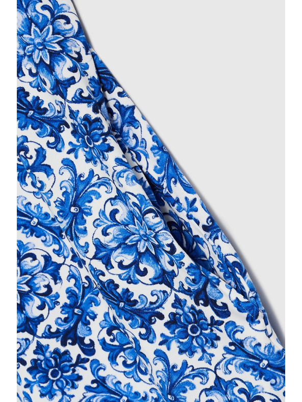 Moodo Ženska obleka Moodo modro-bela