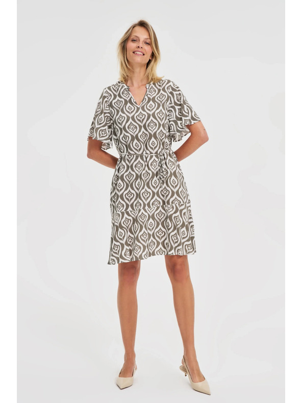 Moodo Ženska ohlapna vzorčasta obleka Moodo