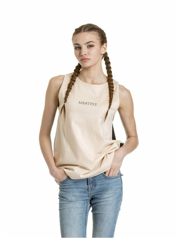 Meatfly Meatfly ženska tank top majica Hailey Tapioca / Black
