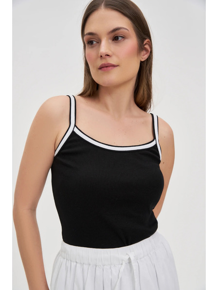 Moodo Ženska črna tank top majica