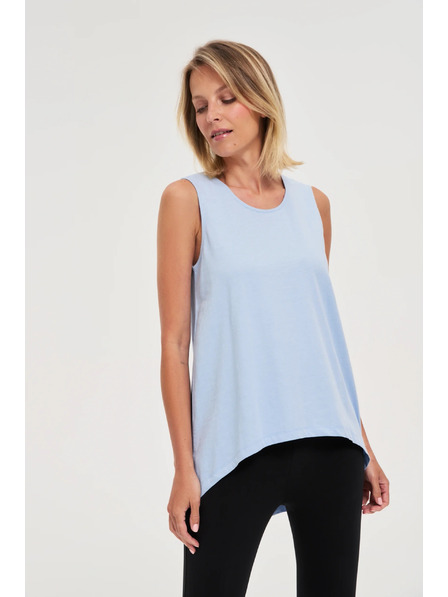 Moodo Ženska modra dolga tank top majica