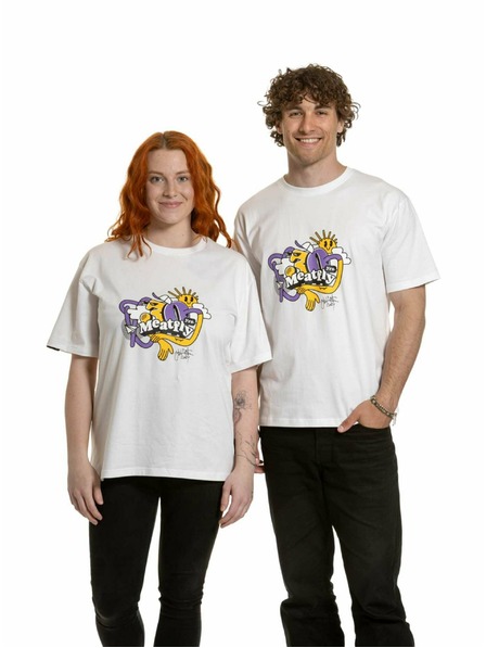 Meatfly Meatfly unisex majica Carter 30 Groove White