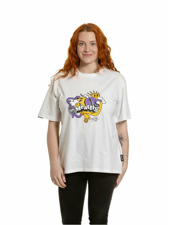 Meatfly Meatfly unisex majica Carter 30 Groove White
