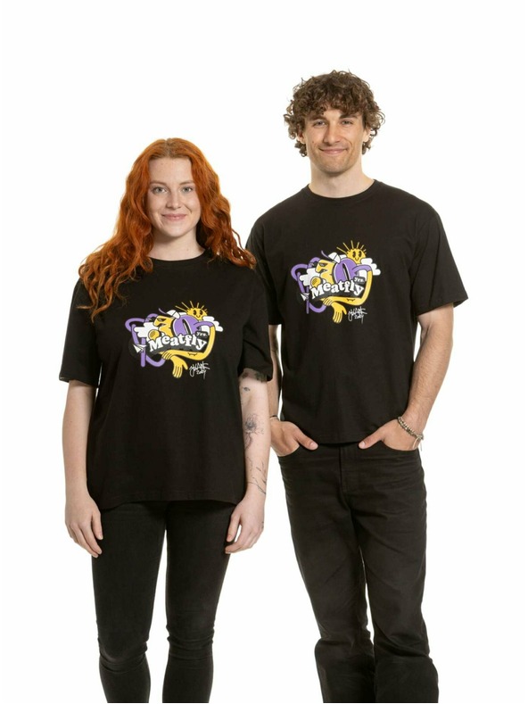 Meatfly Meatfly unisex majica Carter 30 Groove Black