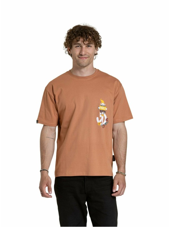 Meatfly Meatfly unisex majica Dwarf Cork Dwarf | Rjava