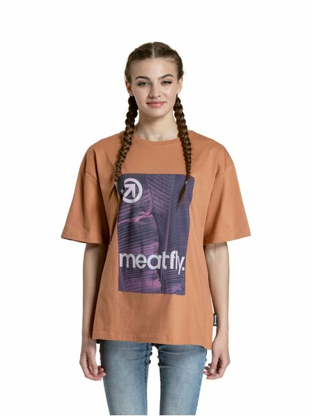 Meatfly Meatfly unisex majica Junglist Pink Leaf | Oranžna