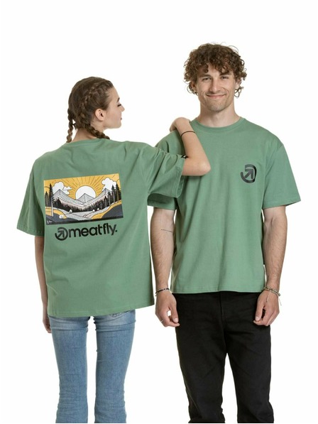 Meatfly Meatfly unisex majica Cachuma Hedge Green Mountains