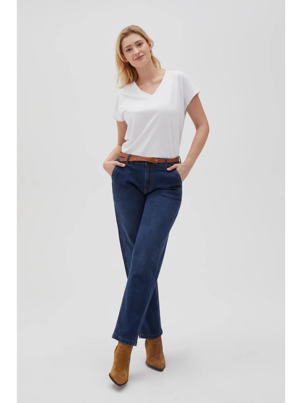 Moodo Ženská osnovna majica Moodo – bela