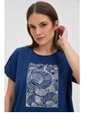Moodo Ženská majica Moodo – temno modra