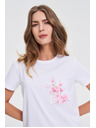Moodo Bela majica s potiskom