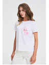 Moodo Bela majica s potiskom