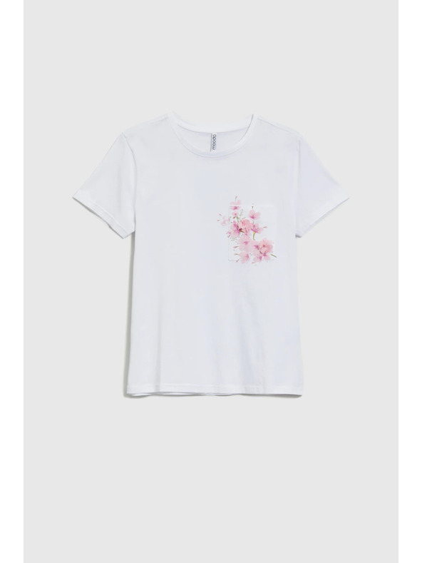 Moodo Bela majica s potiskom