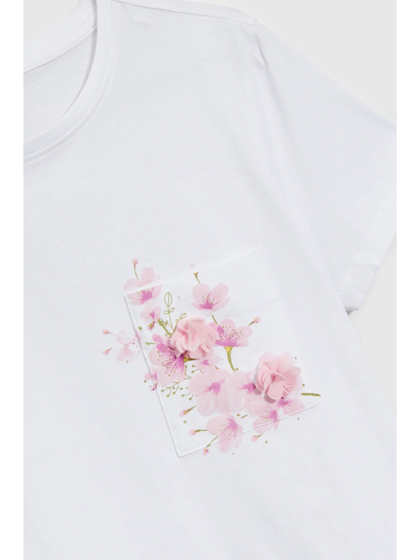 Moodo Bela majica s potiskom