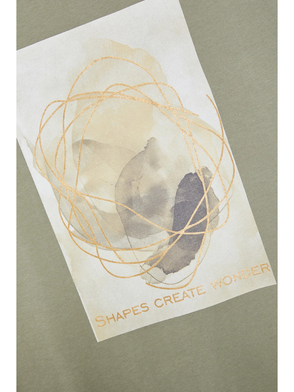 Moodo Ženská majica s potiskom Moodo – olivna