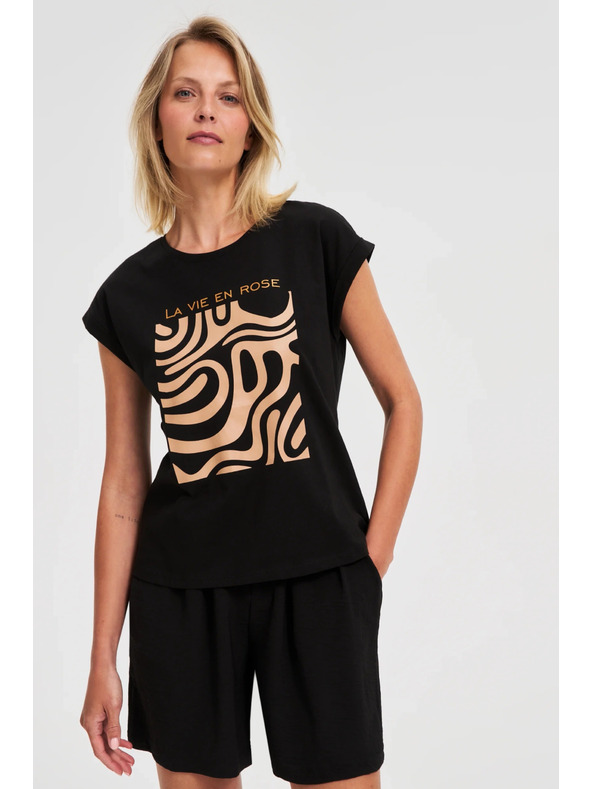 Moodo Ženska majica Moodo – črna