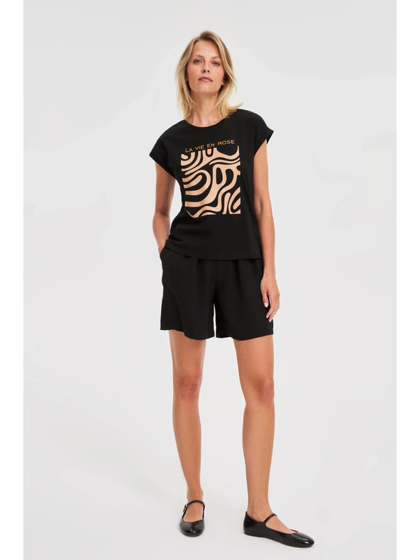 Moodo Ženska majica Moodo – črna