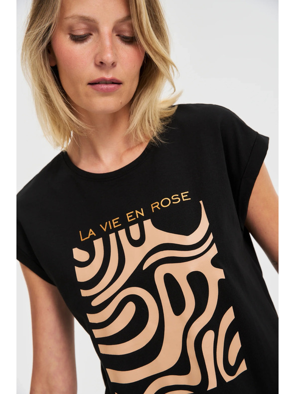 Moodo Ženska majica Moodo – črna