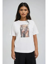 Moodo Ženská majica s potiskom Moodo – bela barva