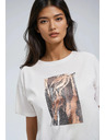Moodo Ženská majica s potiskom Moodo – bela barva