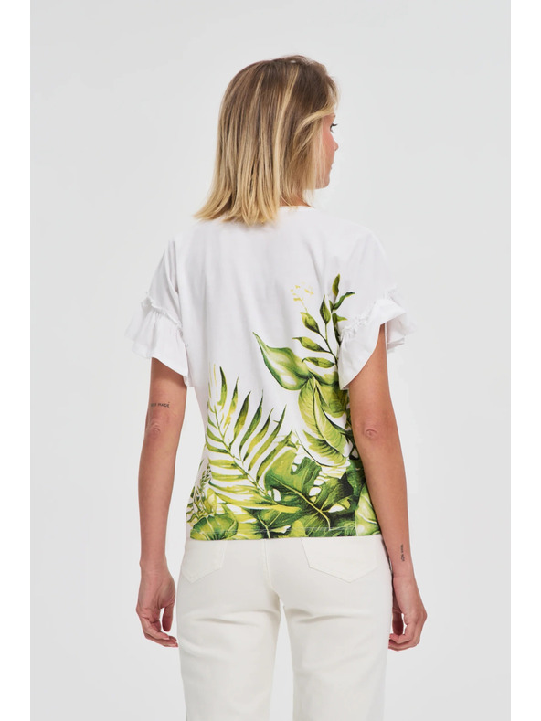 Moodo Bel top s cvetličnim potiskom