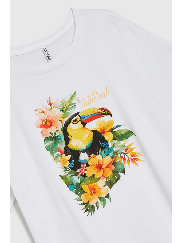 Moodo Ženska majica Moodo – bela