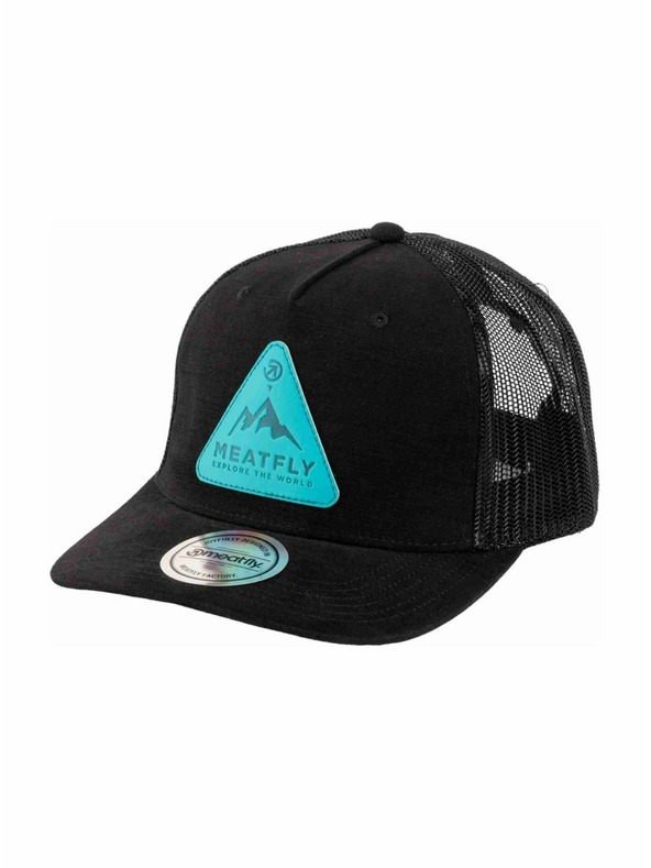 Meatfly Meatfly šiltovka Hawkye Trucker Black Peak | Črna |