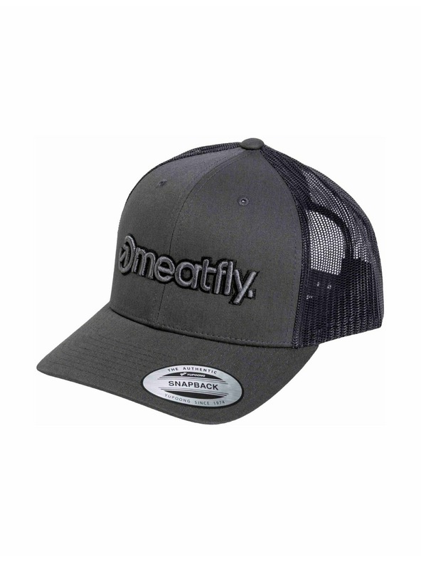 Meatfly Meatfly šiltovka MF Logo Trucker Black / Grey / Dark Grey | Črna