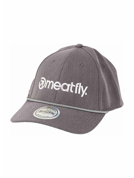 Meatfly Meatfly šiltovka Gaten Flexfit Grey / White Logo | Siva | Velikost