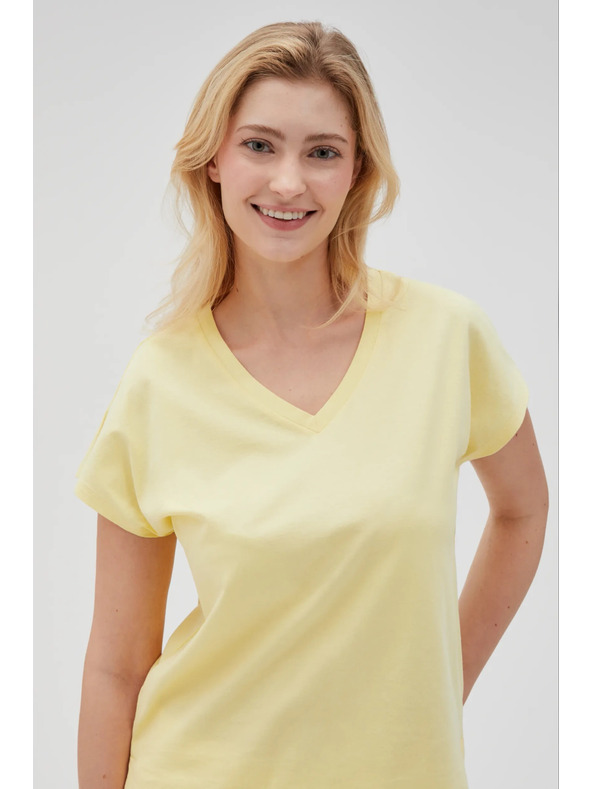 Moodo Ženska majica Moodo – svetlo rumena