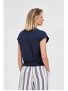 Moodo Ženski top Moodo – mornarsko modra barva