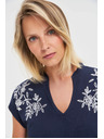 Moodo Ženski top Moodo – mornarsko modra barva