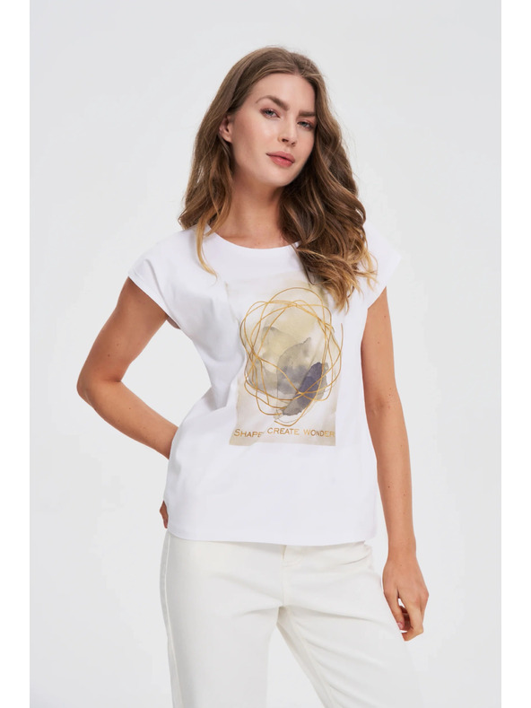 Moodo Ženska majica Moodo – bela